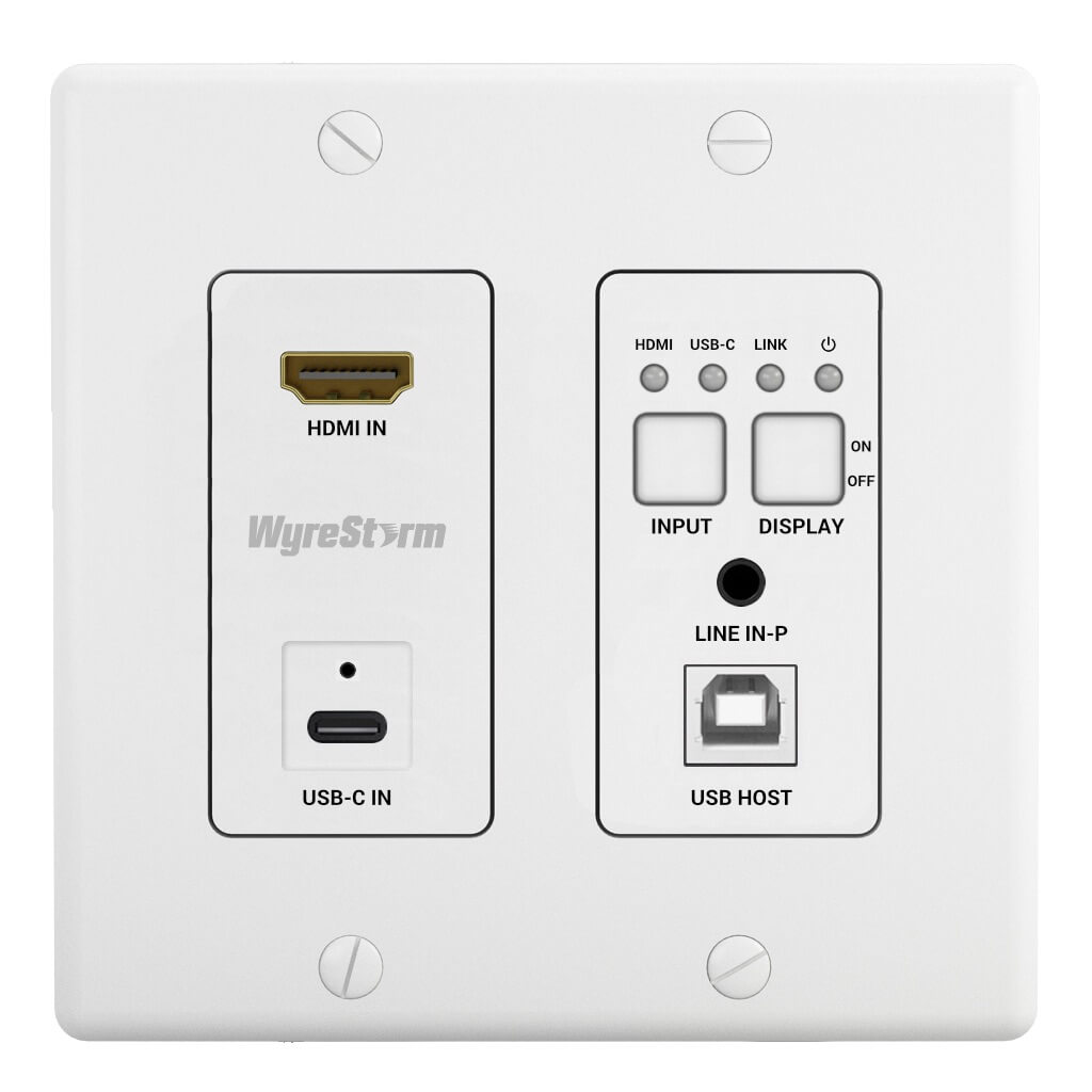 WyreStorm SW-120-TX3-US - 2-input 4K60Hz HDBaseT3 In-Wall Transmitter, front