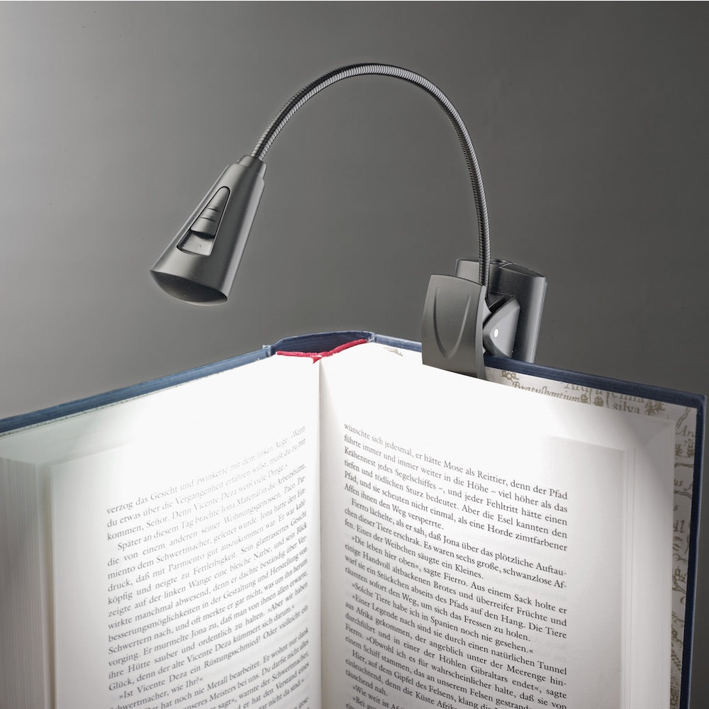 Konig & Meyer 12242 - Single Head 2 LED FlexLight, used as a book light