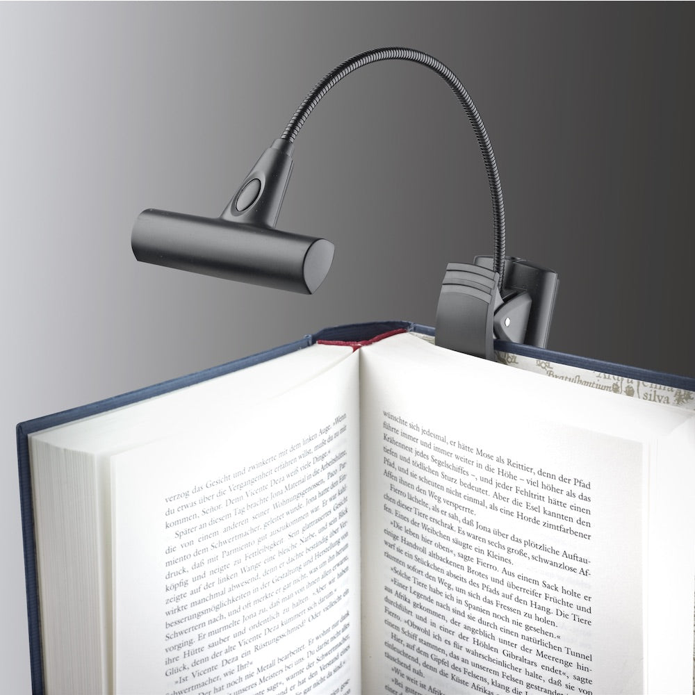 Konig & Meyer 12247 - T-Head 8 LED FlexLight, used as a book light