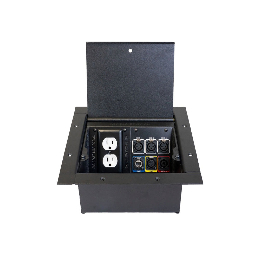 Ace Backstage Full Stage Pocket, Heavy Duty Slant Panel Floor Box