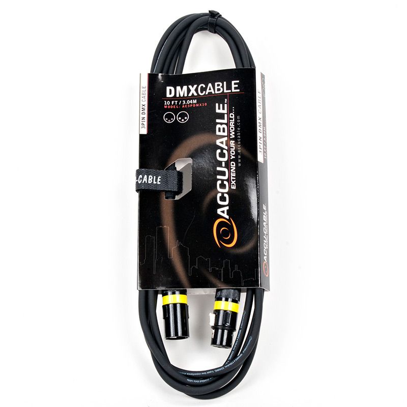 Elation ACCU-CABLE 3pin DMX cable - DJ Series, 10 ft.