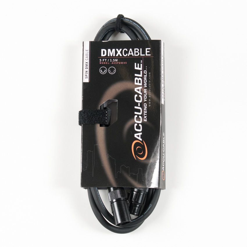 Elation ACCU-CABLE 5pin DMX cable - DJ Series, 5 ft.