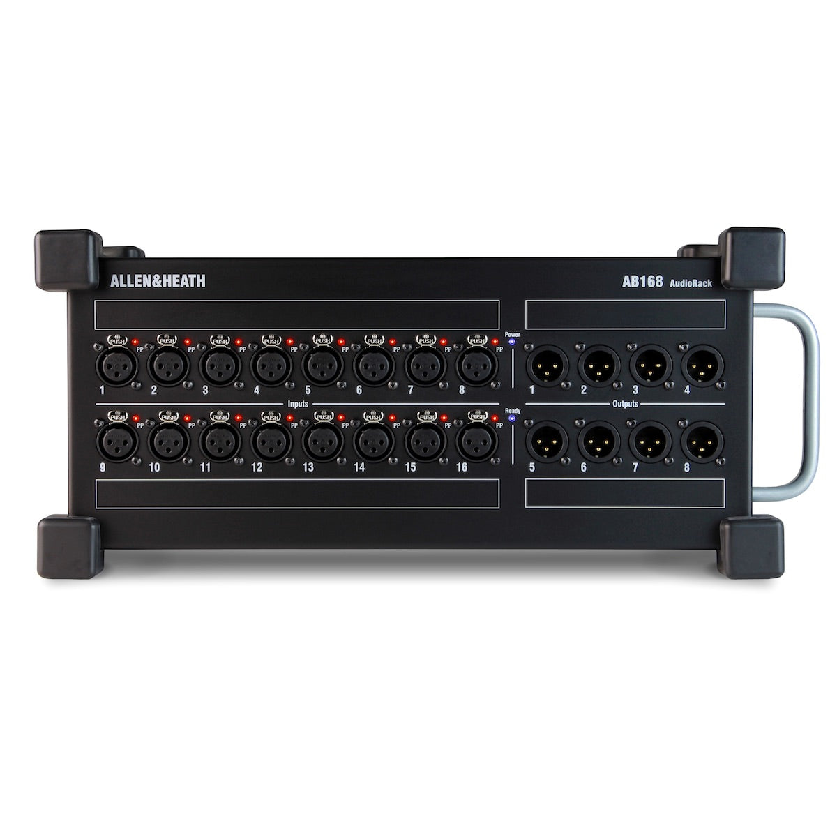 Allen & Heath AB168 - 16 XLR Input, 8 XLR Output, 48kHz AudioRack, front