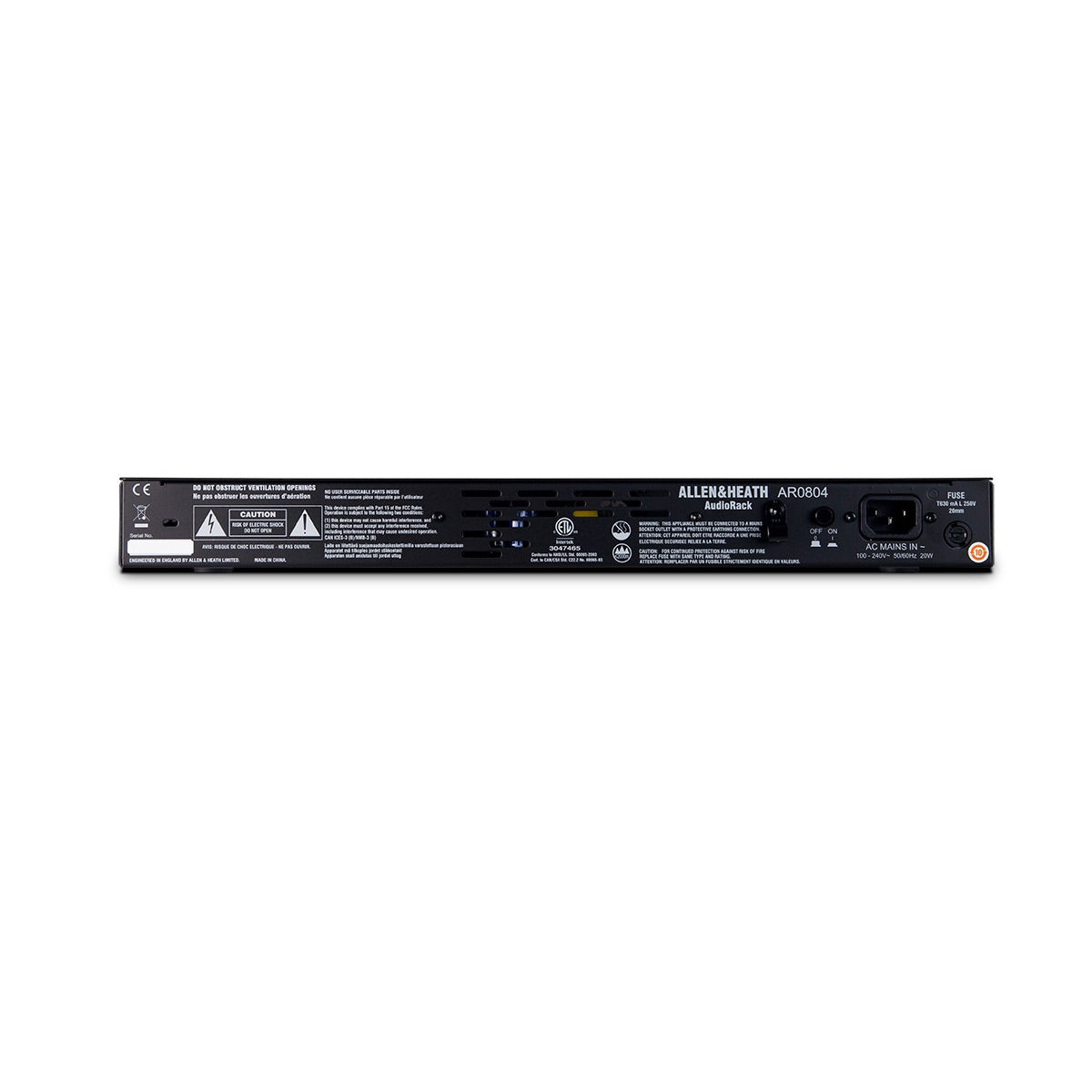 Allen & Heath AR84 - Remote AudioRack, rear