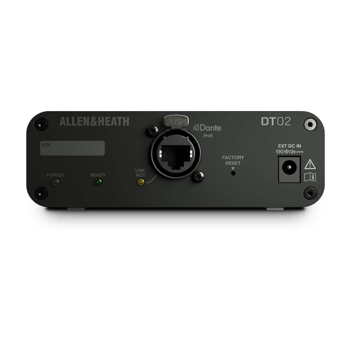 Allen & Heath DT02 - Dante Output Interface with 2 XLR Outputs, rear