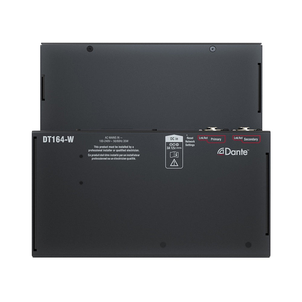 Allen & Heath DT164-W - 16 XLR Input, 4 XLR Output, Wall Mount Dante Expander, rear