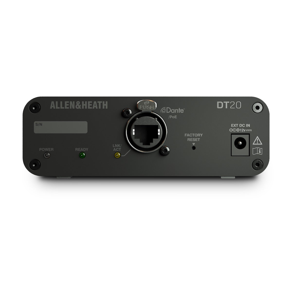 Allen & Heath DT20 - Dante Input Interface with 2 XLR Inputs, rear