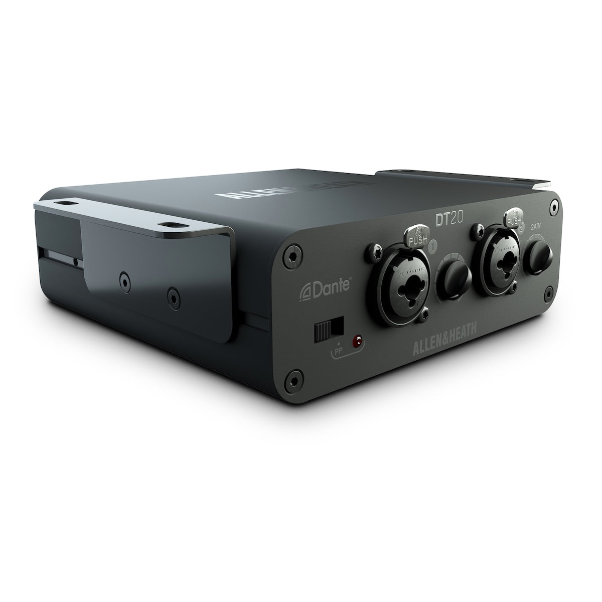 Allen & Heath DT20 - Dante Input Interface with 2 XLR Inputs, with optional rack ears