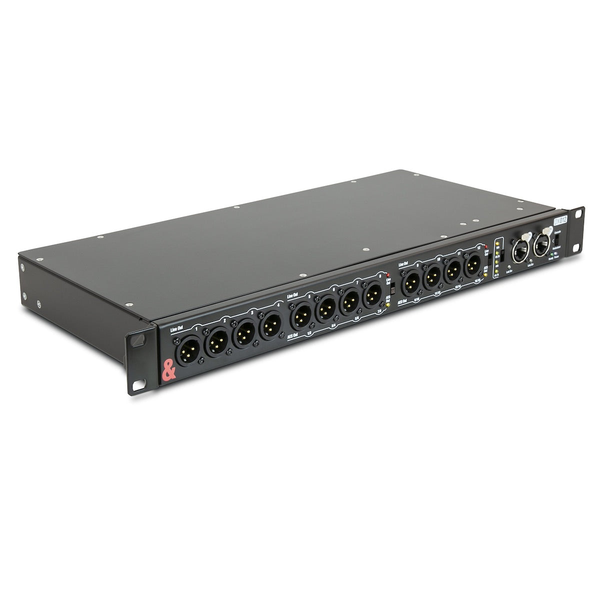 Allen & Heath DX012 - 12 XLR Output Analog/AES, 96kHz DX Expander, left angle view