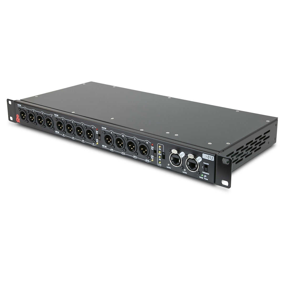 Allen & Heath DX012 - 12 XLR Output Analog/AES, 96kHz DX Expander, front angle view