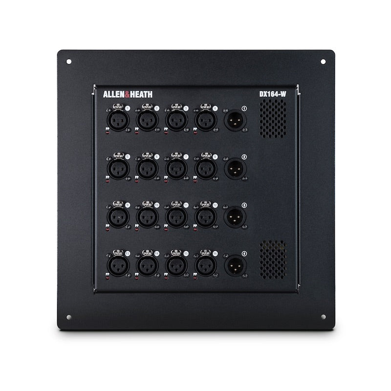 Allen & Heath DT164-W - 16 XLR Input, 4 XLR Output, Wall Mount DX Expander, front plate