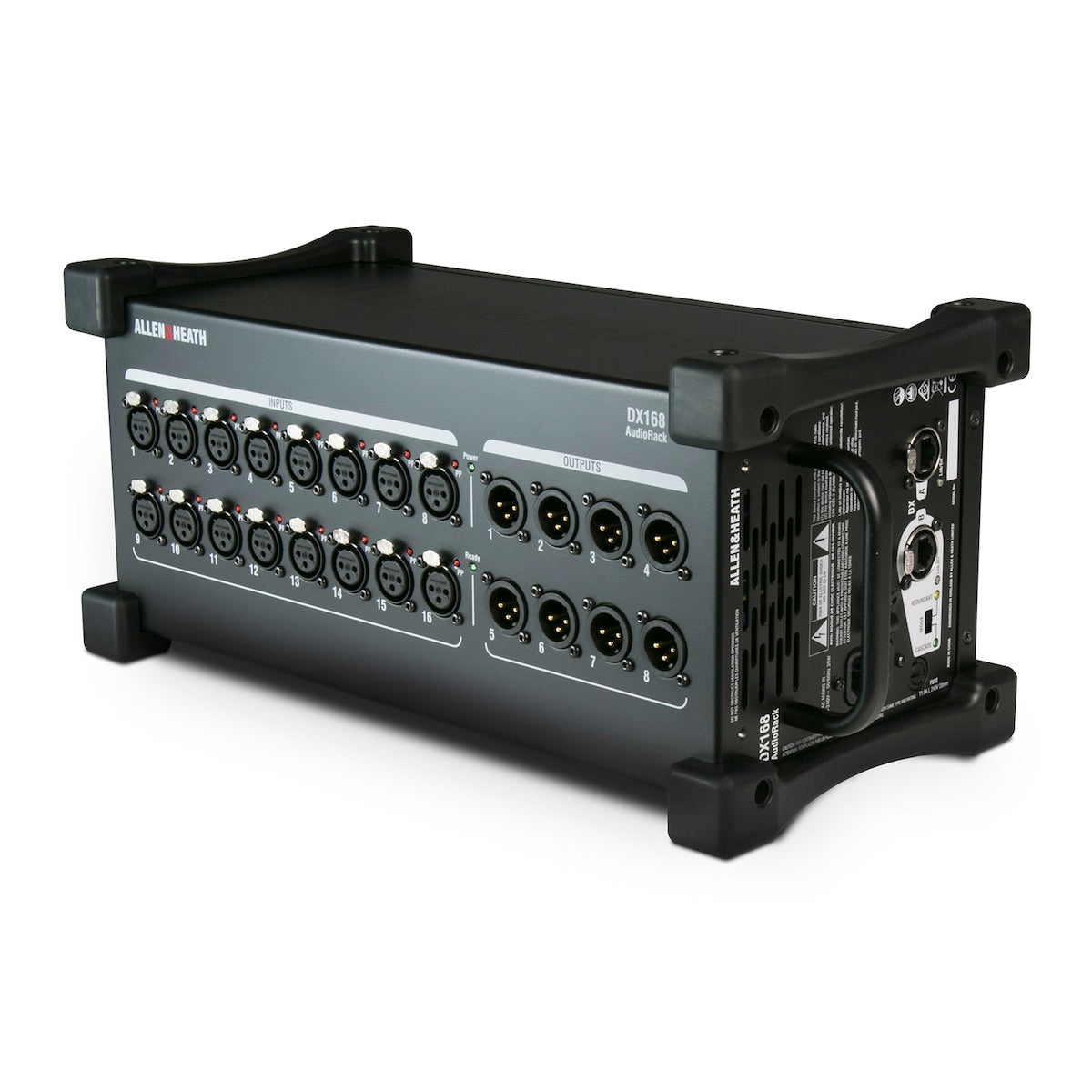 Allen & Heath DX168 - 16 XLR Input, 8 XLR Output, 96kHz DX Expander, front right angle view