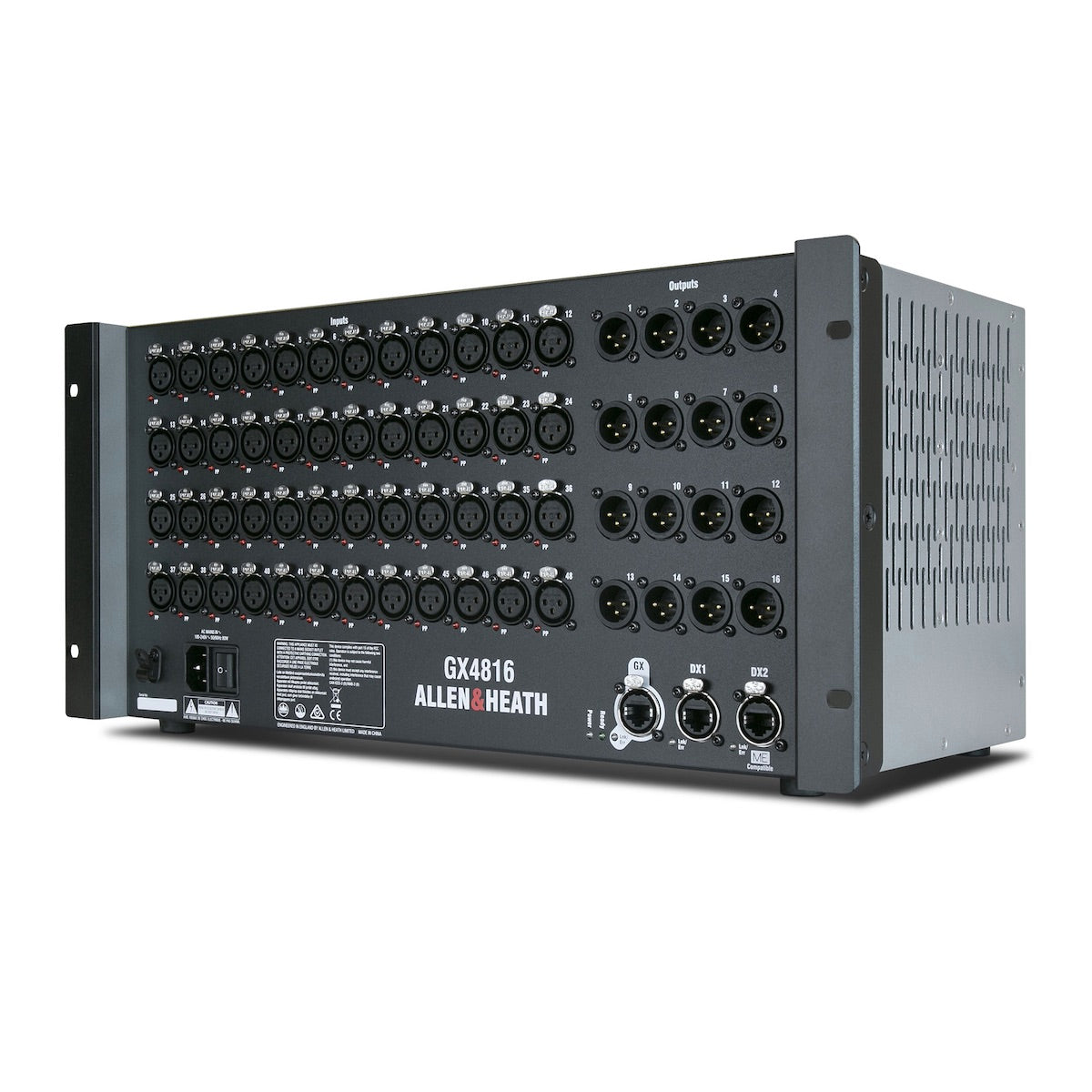Allen & Heath GX4816 - 48 XLR Input, 16 XLR Output, 96kHz GX Expander, front angle right