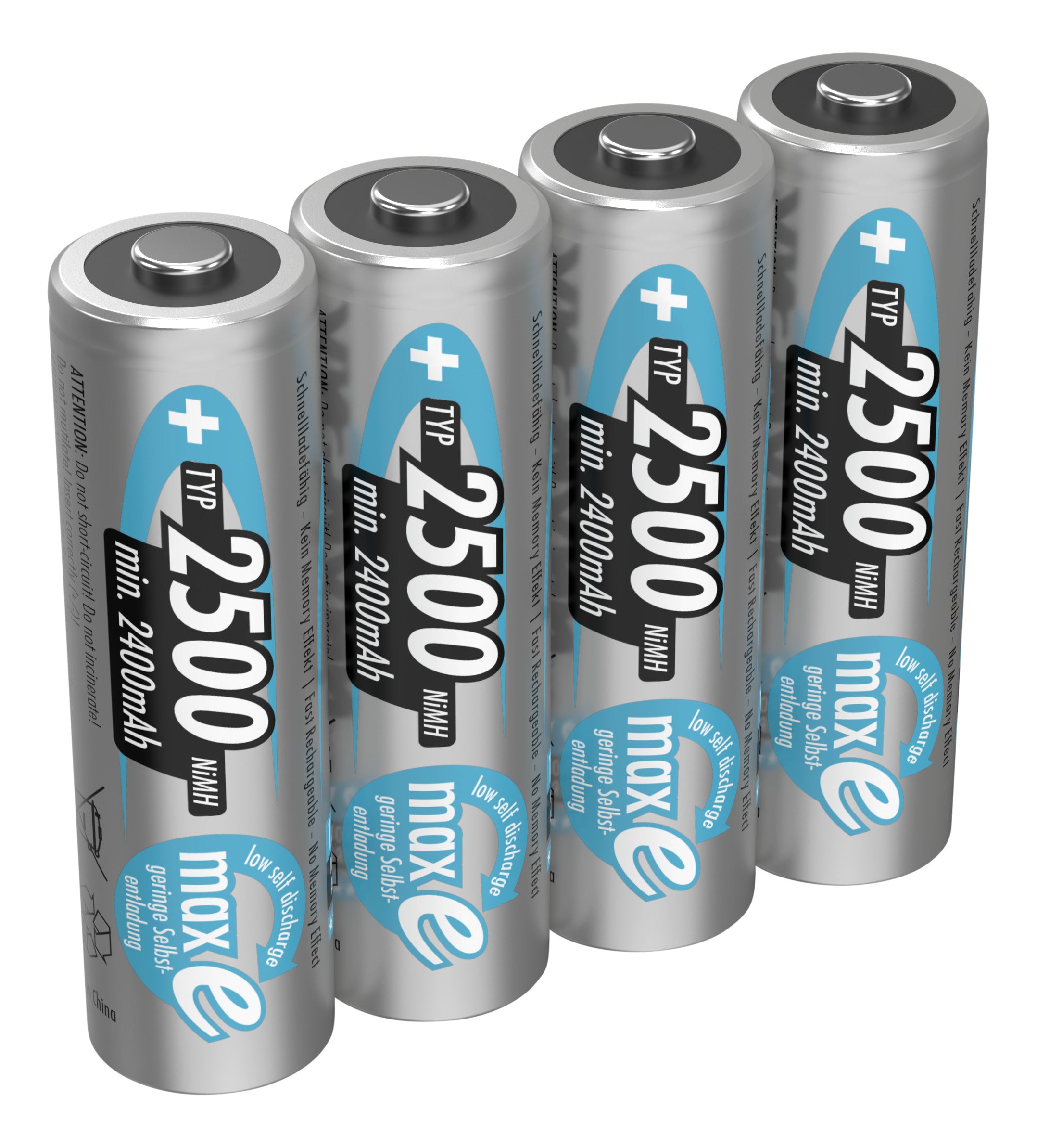 Ansmann AA 2500 mAh Rechargeable NiMH Batteries, 4-pack