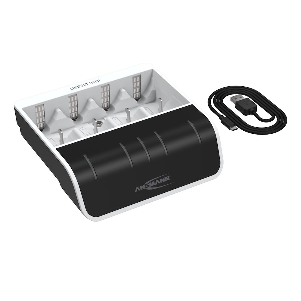 Ansmann Comfort Multi - USB Input Desktop Battery Charger, USB cable included