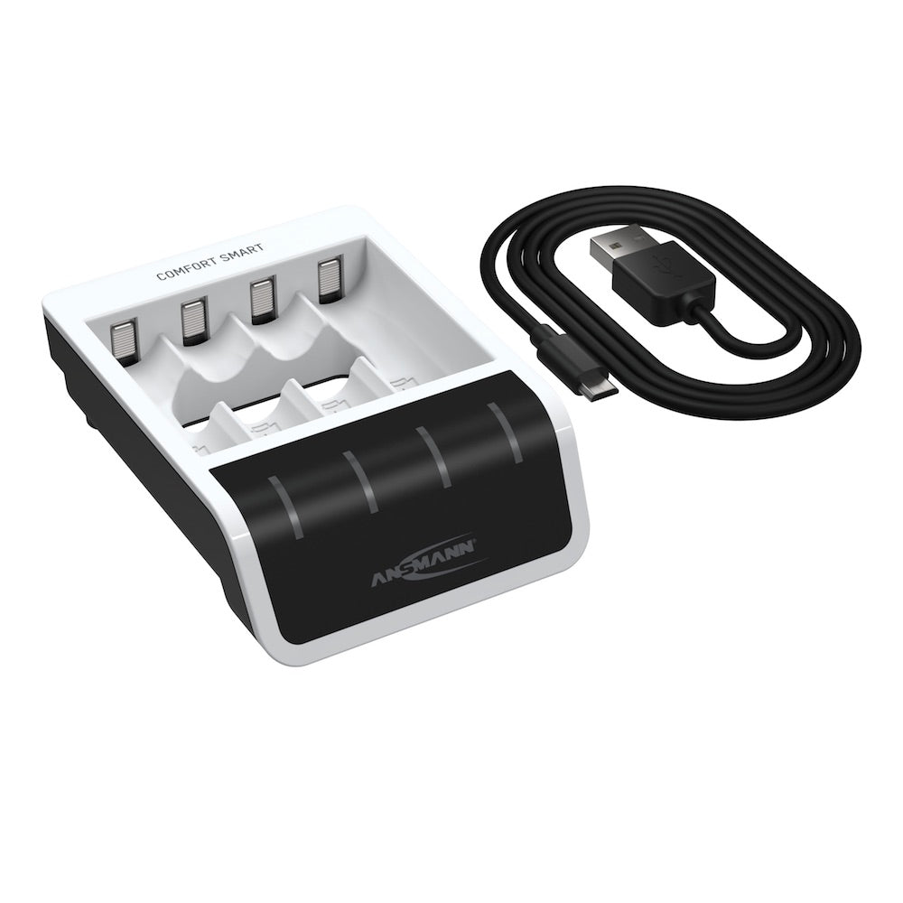 Ansmann Comfort Smart - USB Input Desktop Battery Charger, USB cable included