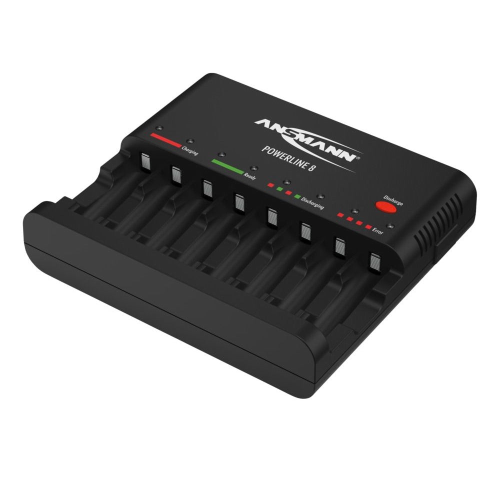 Ansmann Powerline 8 - AA/AAA NiMH Battery Desktop Charger, angle