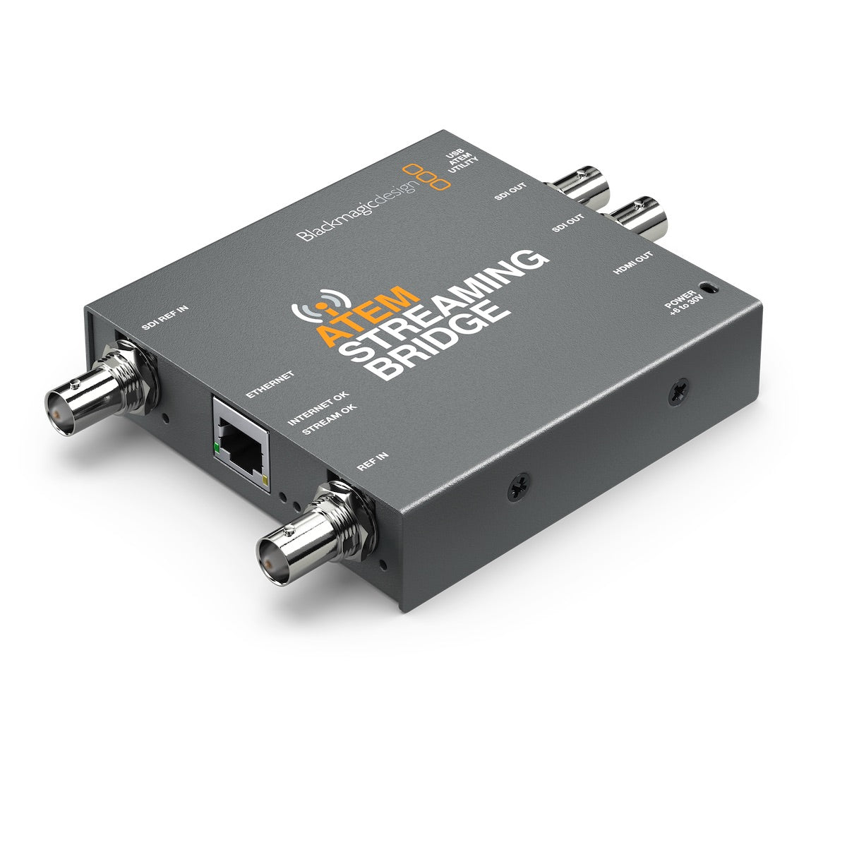 Blackmagic ATEM Streaming Bridge - H.264 Video Converter, left angle