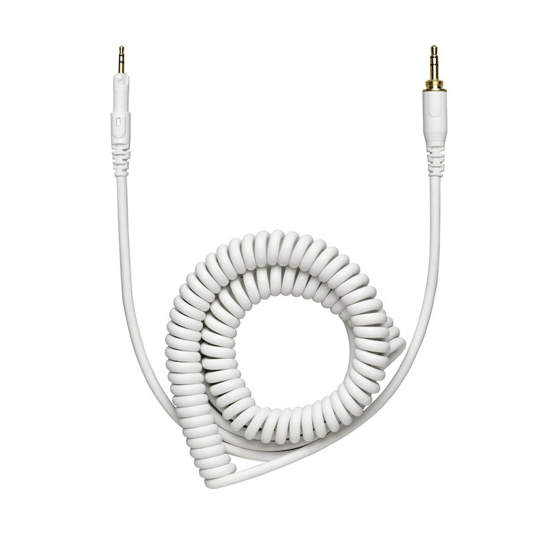 Audio-Technica ATH-M50xWH Professional Monitor Headphones, coiled cable