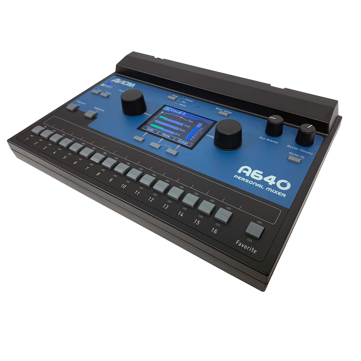 Aviom A640 Personal Mixer - 16-channel Digital Monitor Mixing System angle