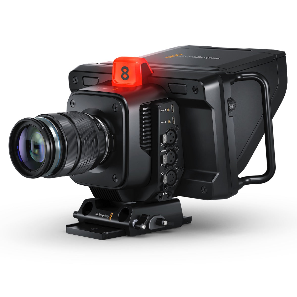 Blackmagic Design Studio Camera 4K Pro G2, shown with lens (not included)