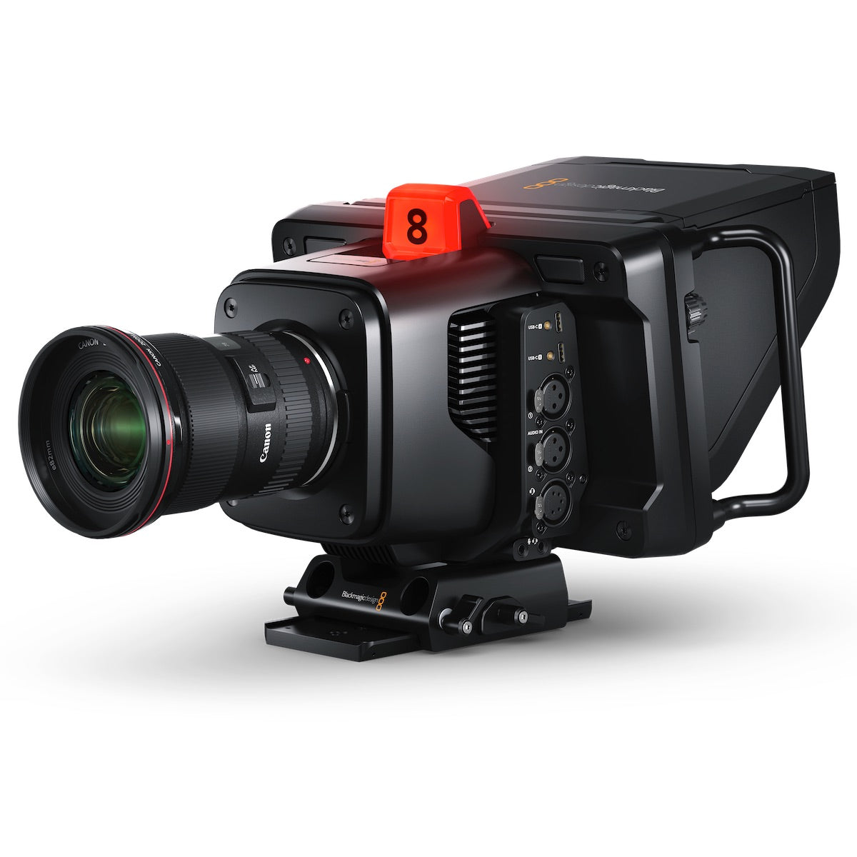 Blackmagic Design Studio Camera 6K Pro, shown with lens (not included)