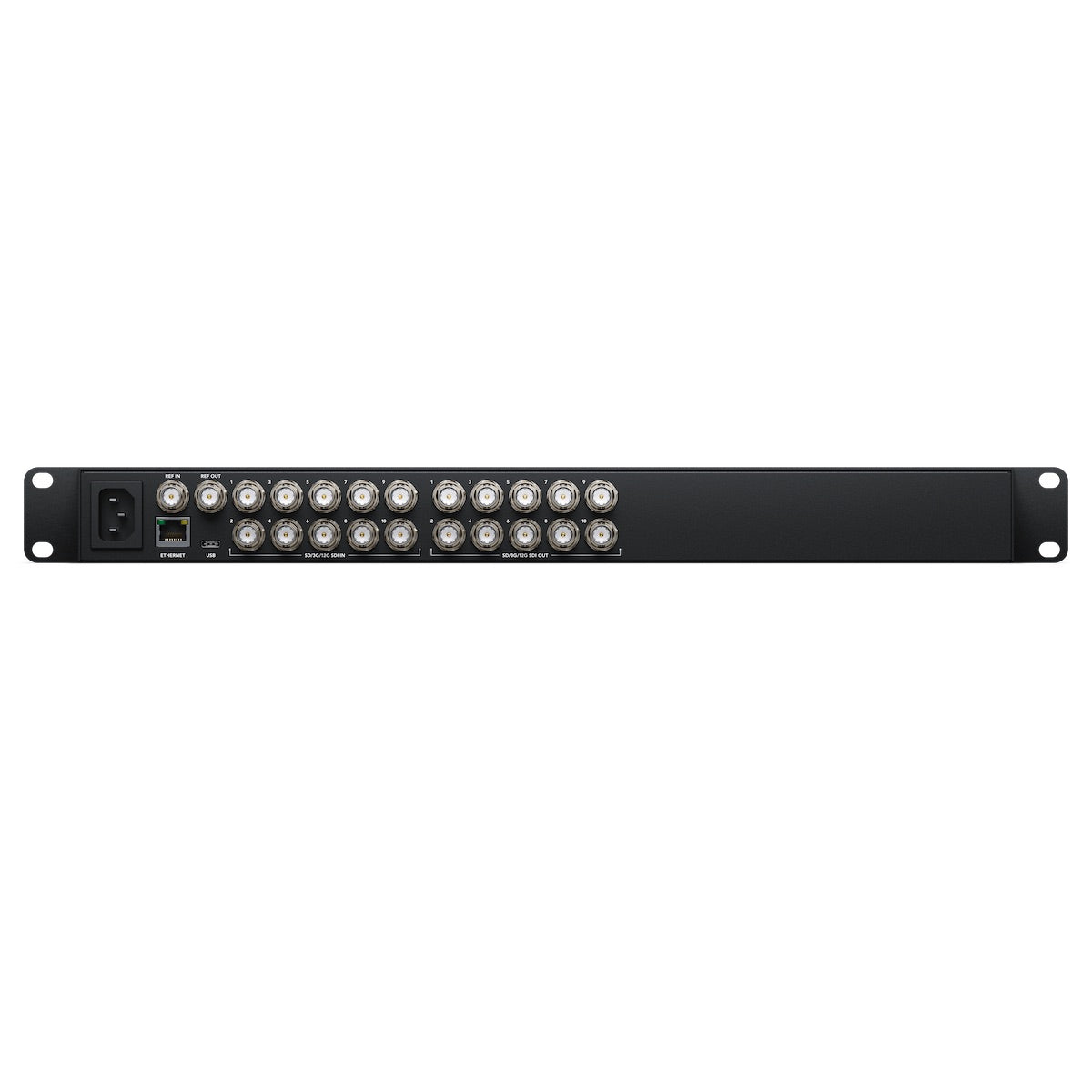 Blackmagic Design Videohub 10x10 12G - 12G-SDI Video Router, rear