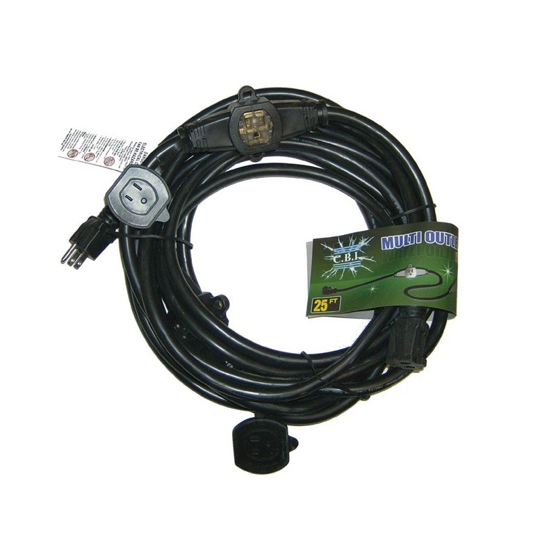 CBI Multi-Outlet Extension Cord, 25-ft., 12 AWG, 4-outlet, coiled