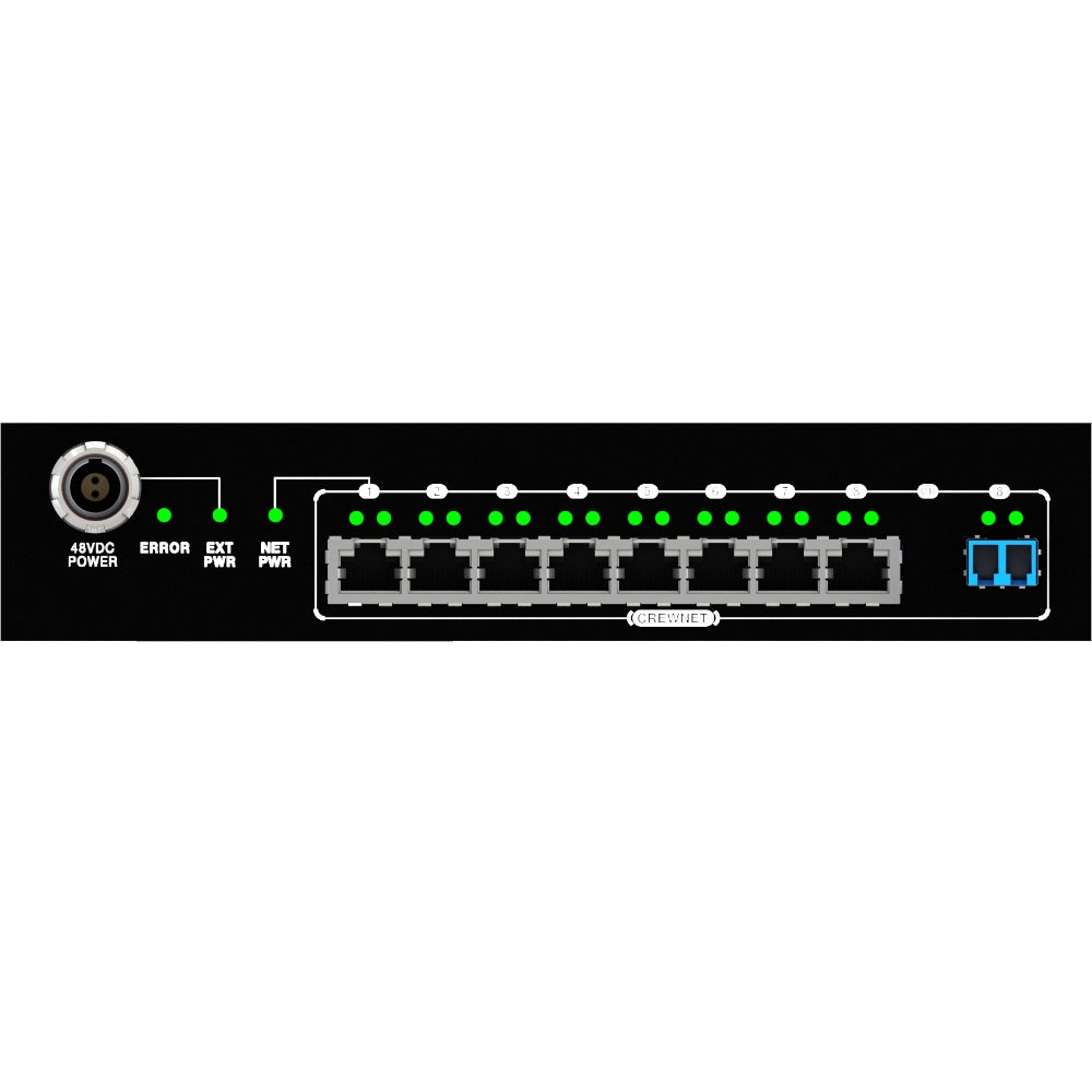 Pliant Technologies CrewCom 8-Port Copper Hub, rear