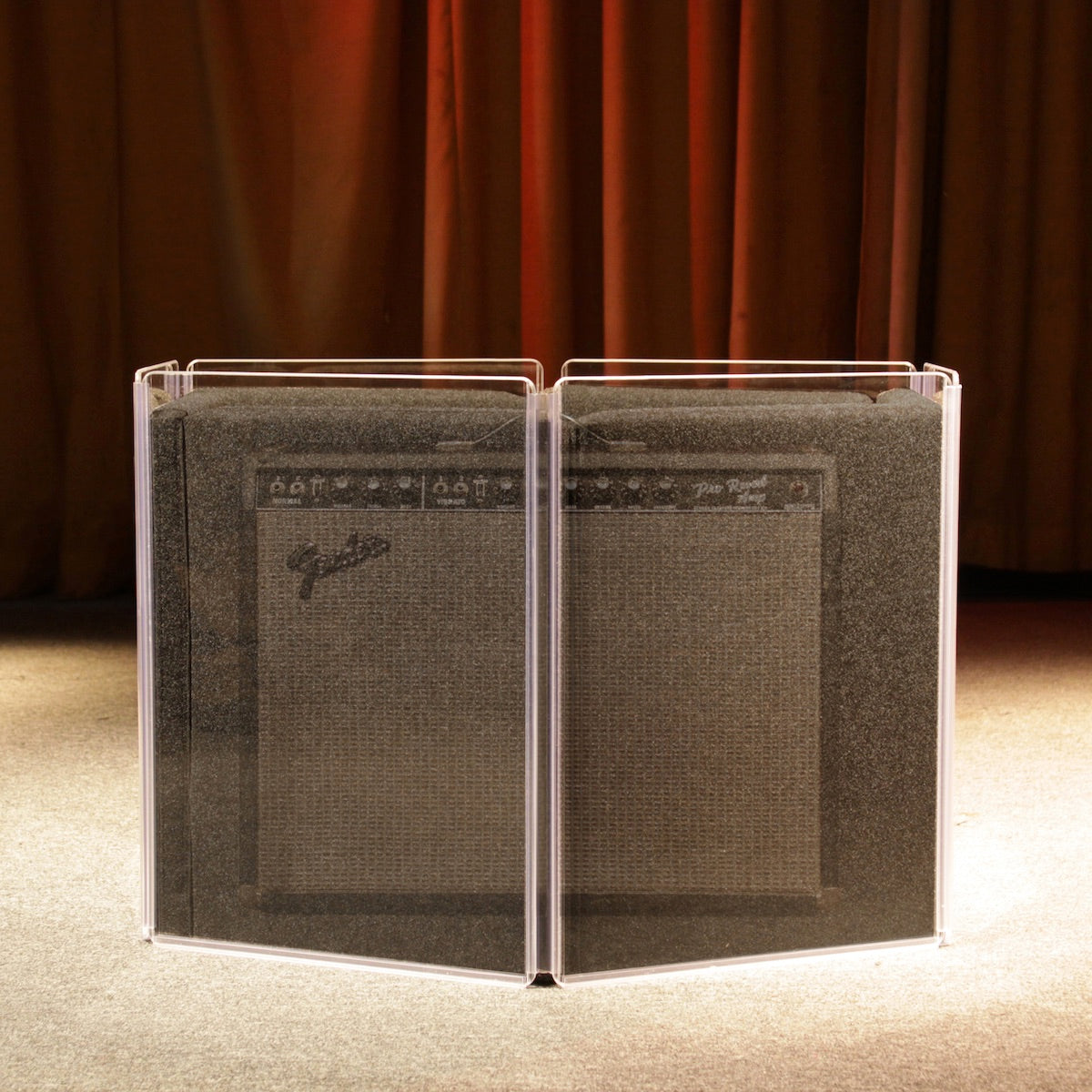 ClearSonic AP20 AmpPac 20 - Guitar Speaker Cabinet Sound Isolation, shown with amp