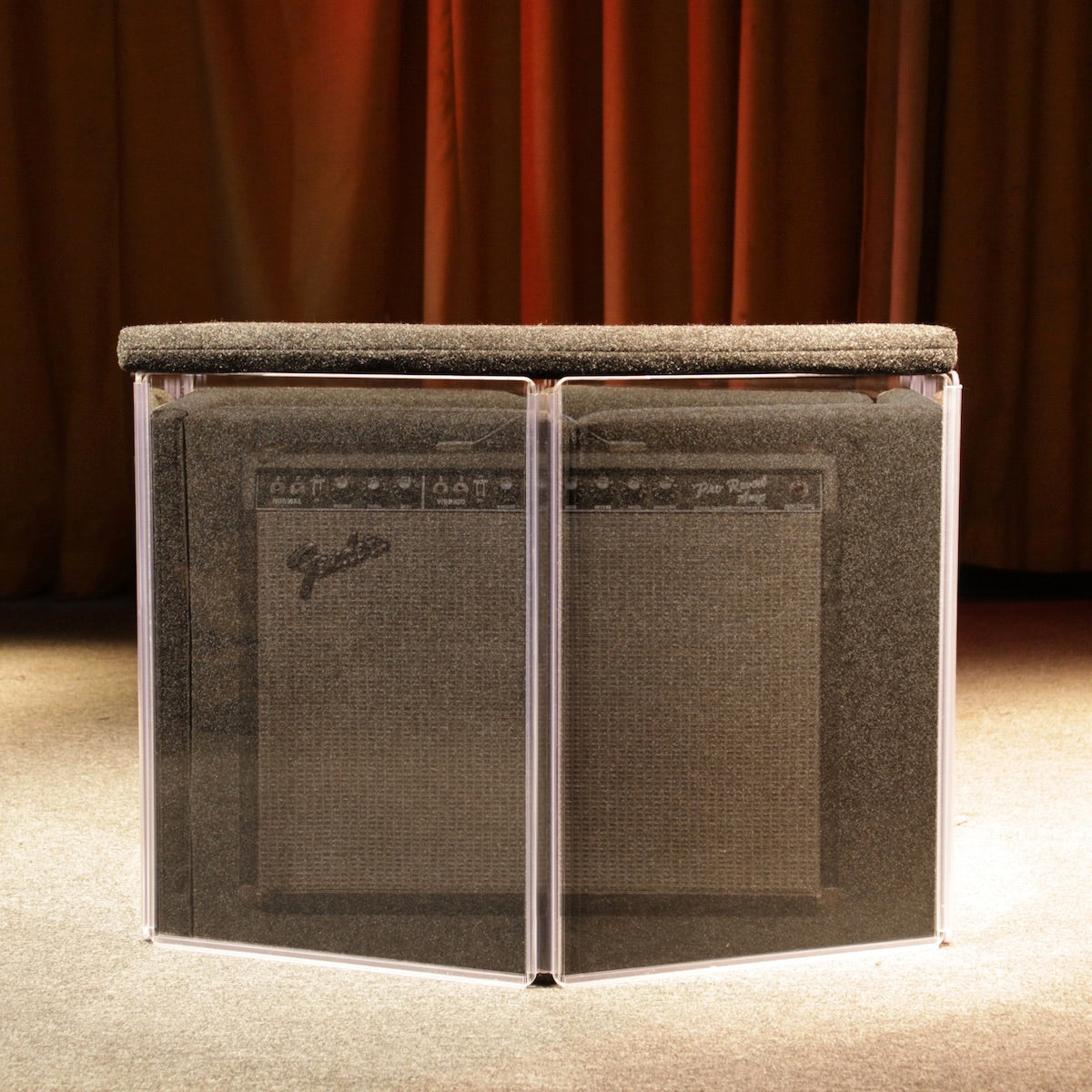 ClearSonic AP21 AmpPac 21 - Guitar Speaker Cabinet Sound Isolation, shown with amp