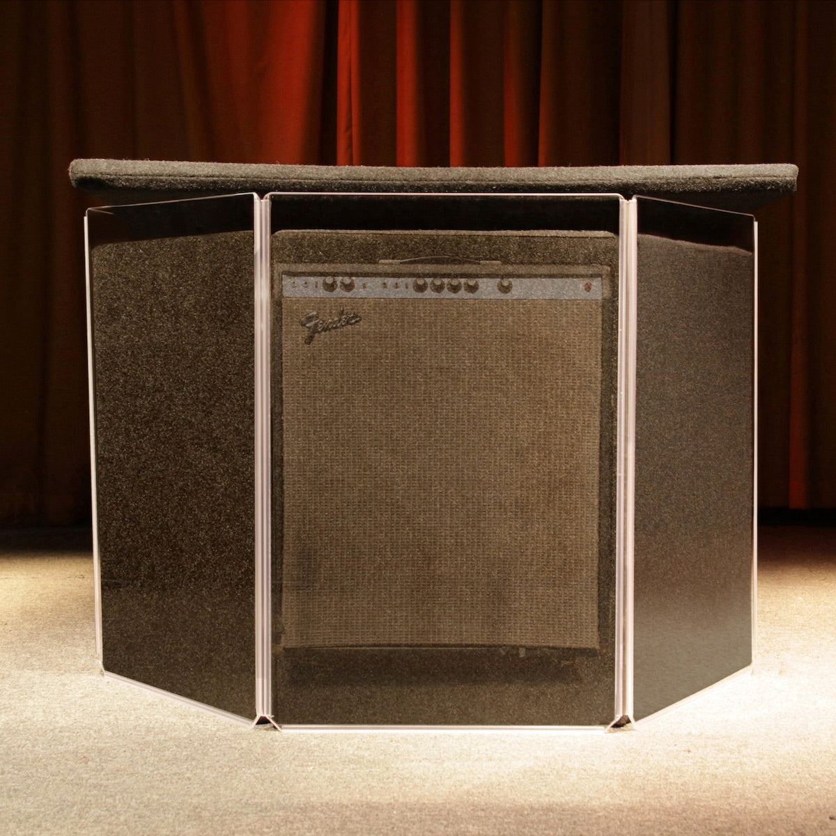 ClearSonic AP31 AmpPac 31 - Guitar Speaker Cabinet Sound Isolation, shown with amp