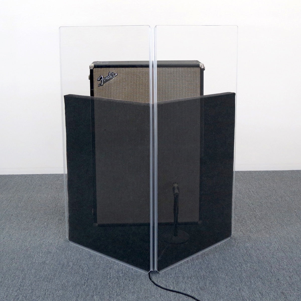 ClearSonic GP30 - GoboPac 30 - Studio Sound Isolation System, shown with transparent amp