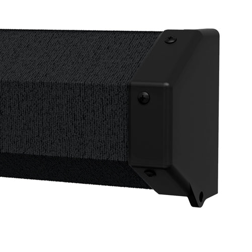 Da-Lite Floor Model C detail with black carpeted case