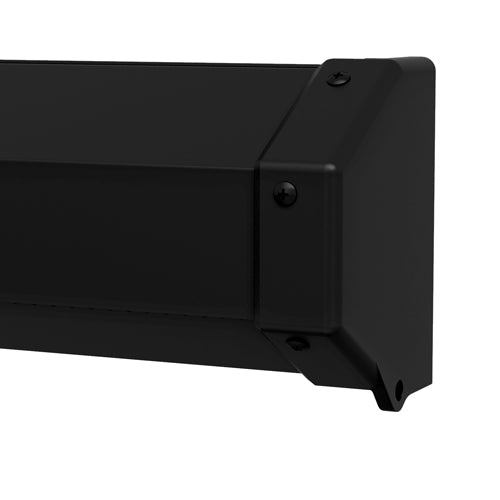 Da-Lite Floor Model C detail with black powder-coated case