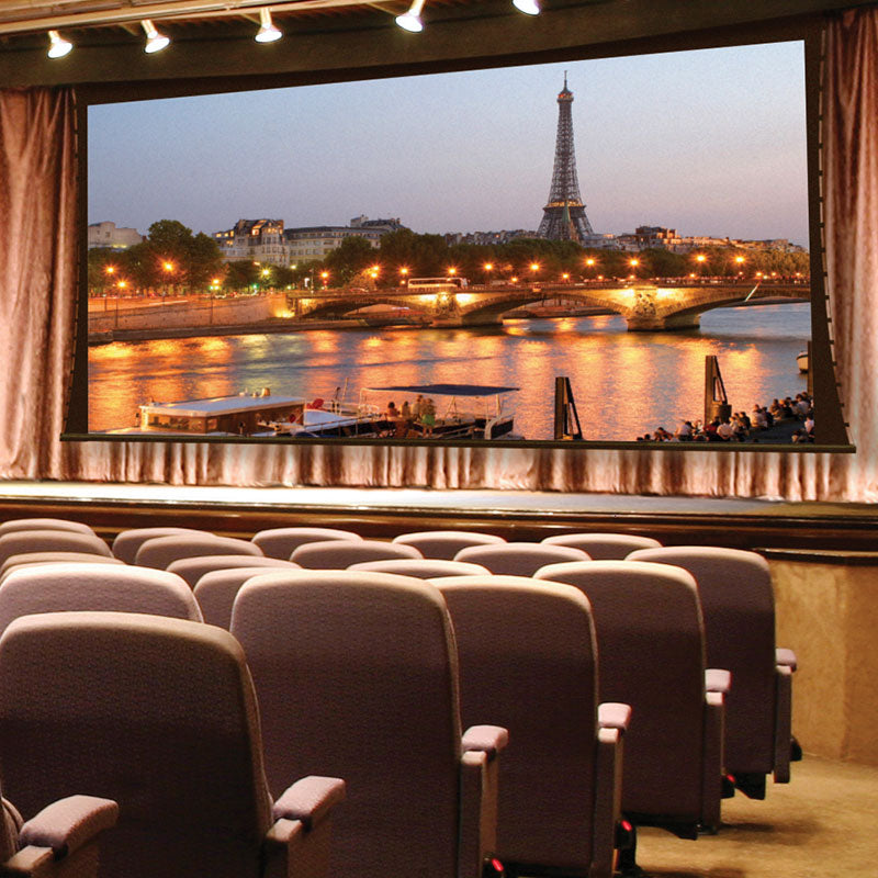 Draper Paragon V Electric Projection Screen TecVision (XH800X UST ALR) in a theater