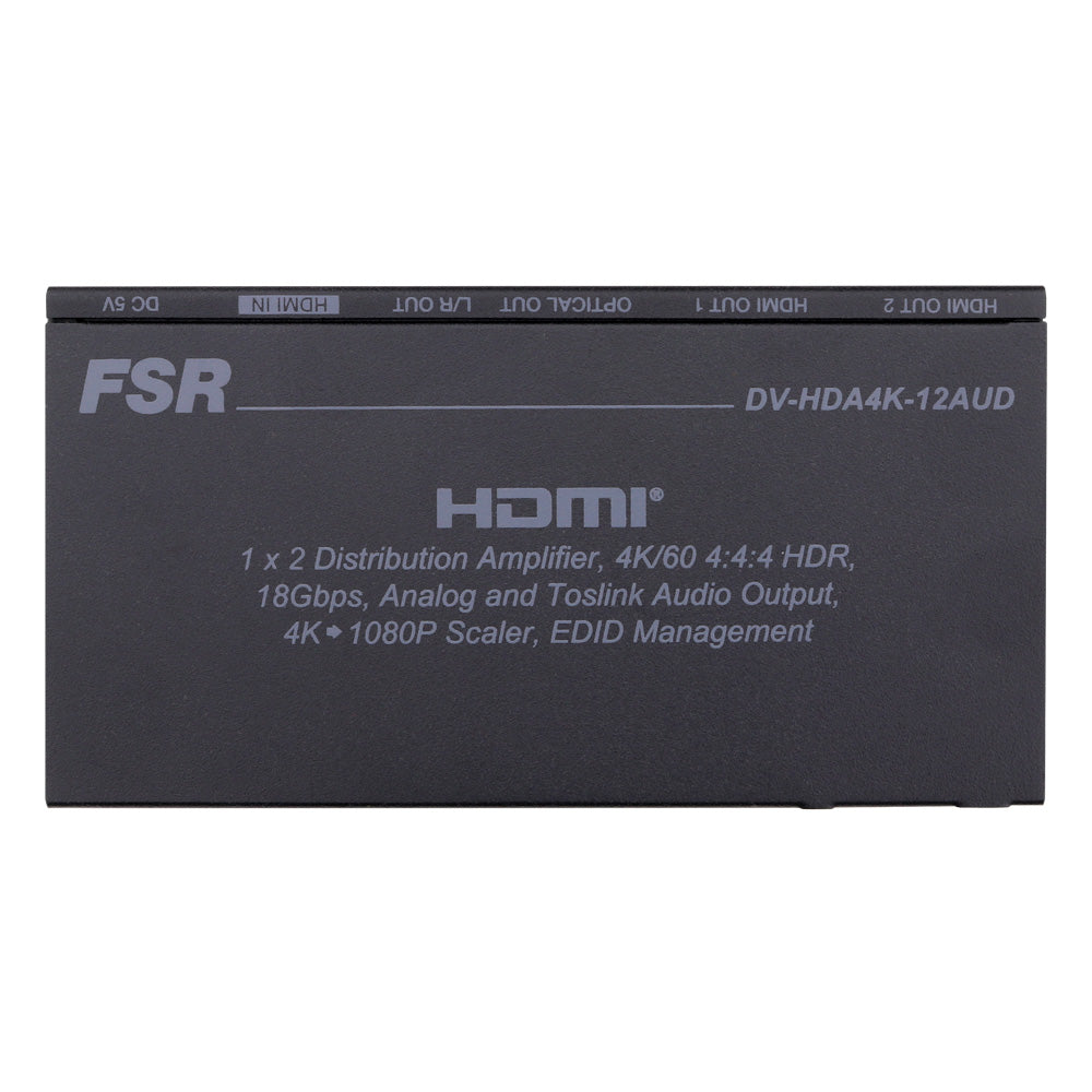 FSR DV-HDA4K-12AUD - 4K 1x2 HDMI Distribution Amplifier, top