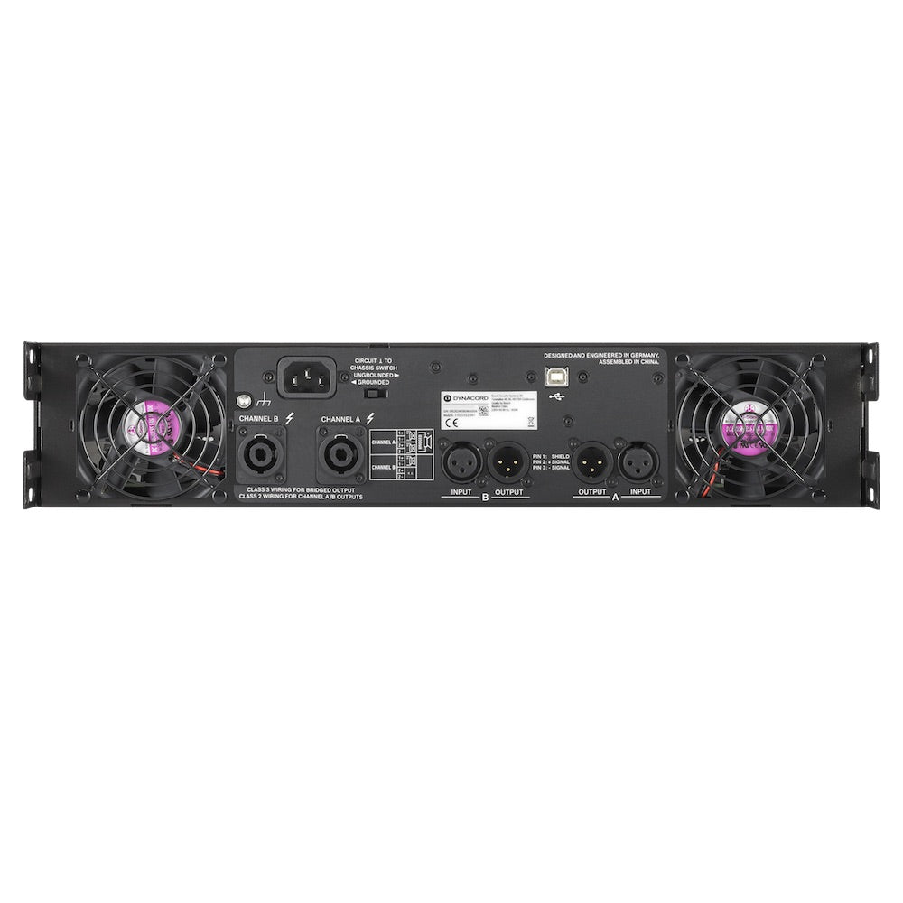 Dynacord L1800FD - Two-channel, 1800W Power Amplifier, rear