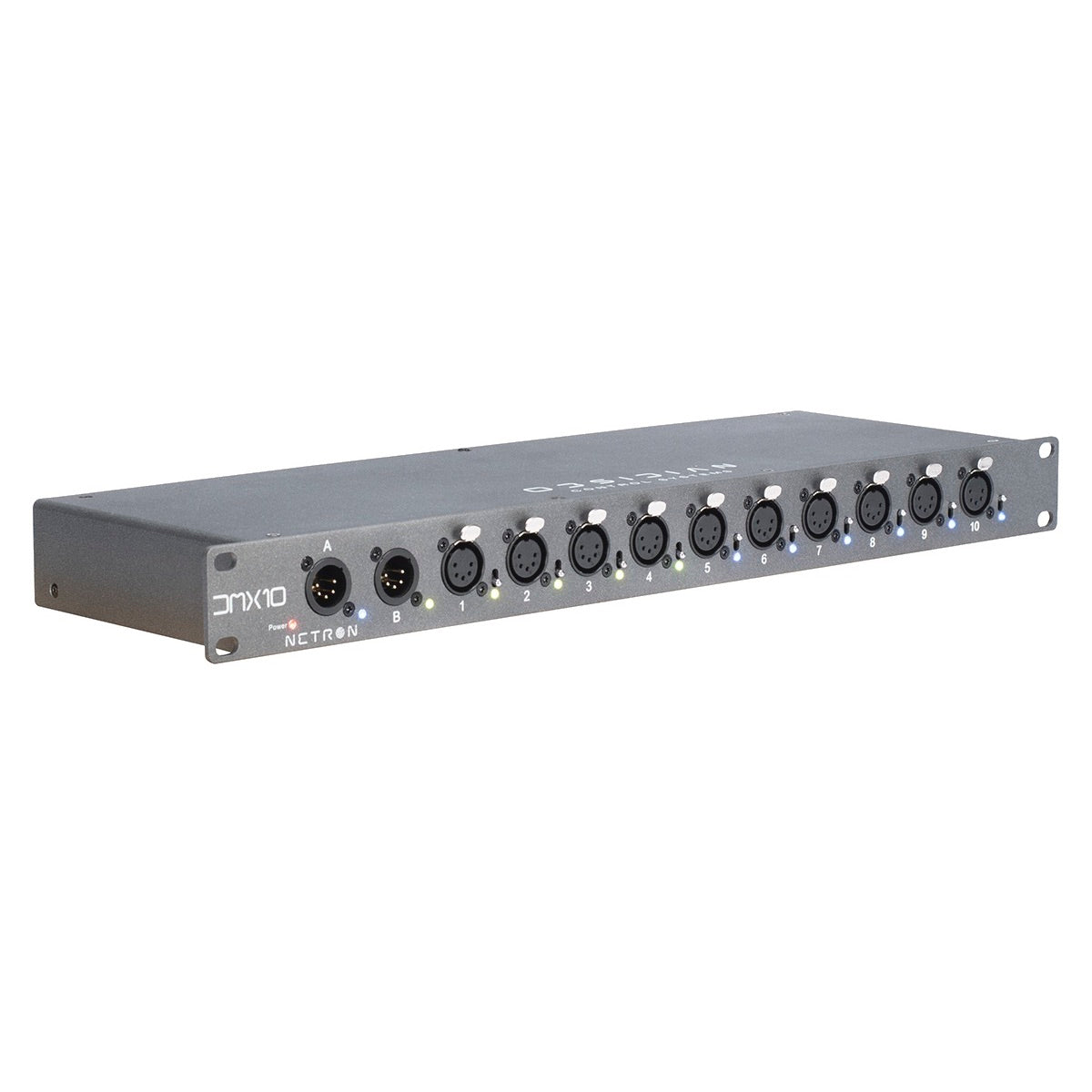 Obsidian Netron DMX10-5 - Rackmount 5pin DMX 10-Port Dual Input A-B Splitter, right