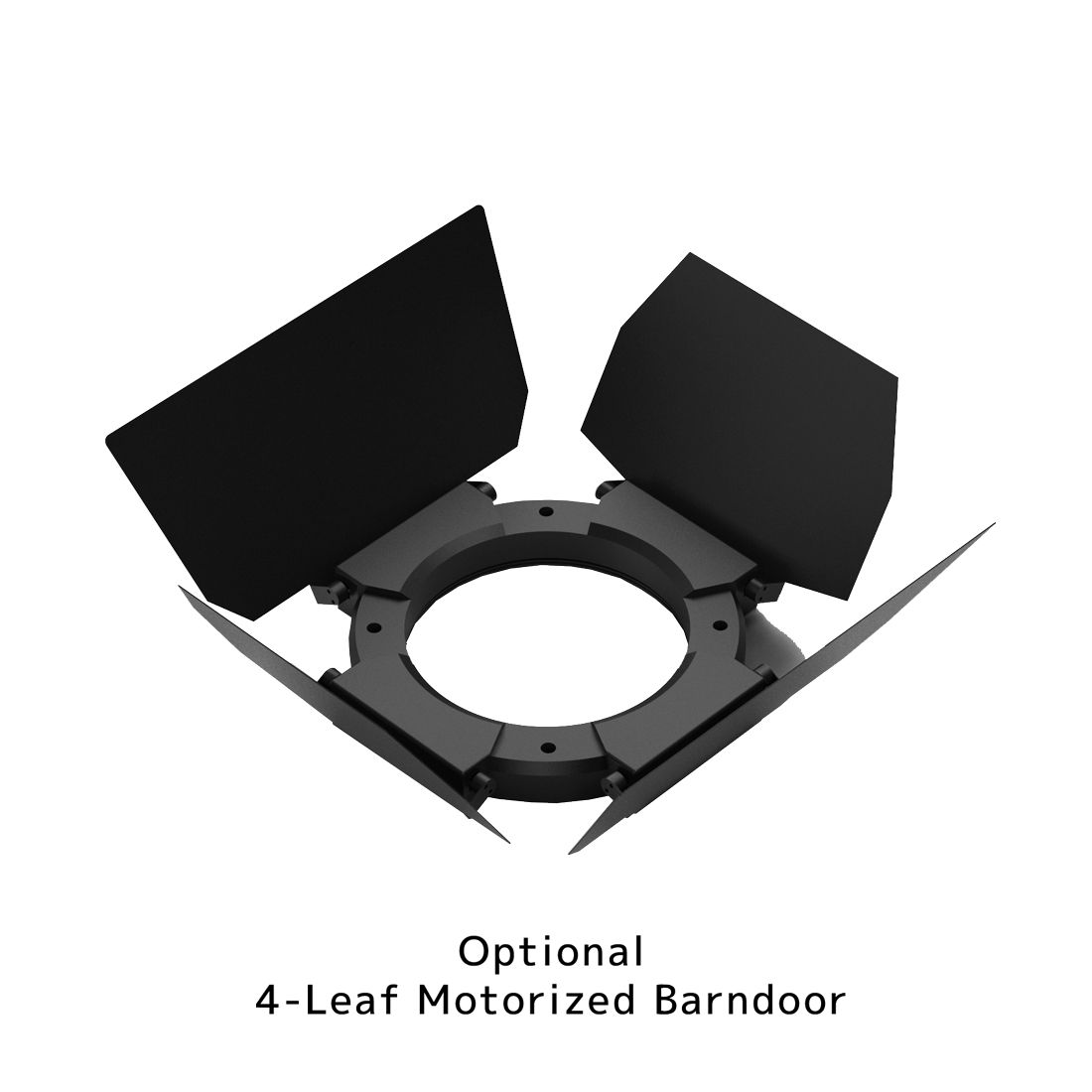 Elation FUZE WASH 500 - Automated LED Fresnel Wash Fixture, optional 4-leaf motorized barn door