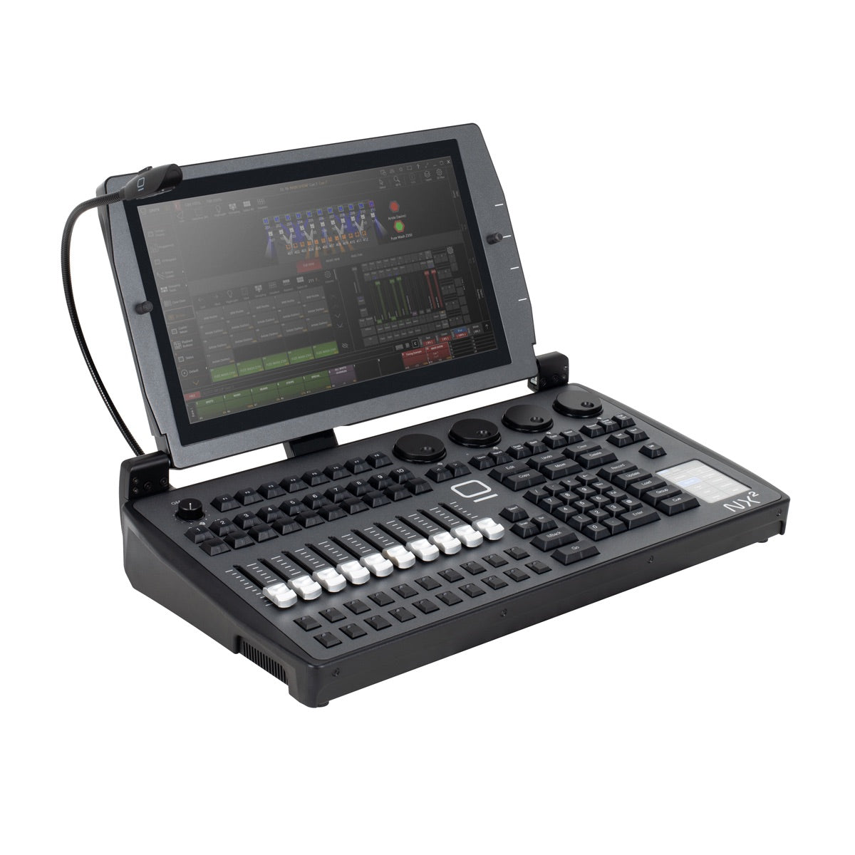 Elation Obsidian NX2 - 64 Universe, 10 Playbacks, ONYX Lighting Console, angle view