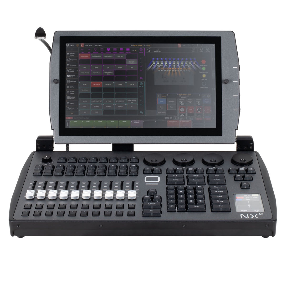 Elation Obsidian NX2 - 64 Universe, 10 Playbacks, ONYX Lighting Console, front