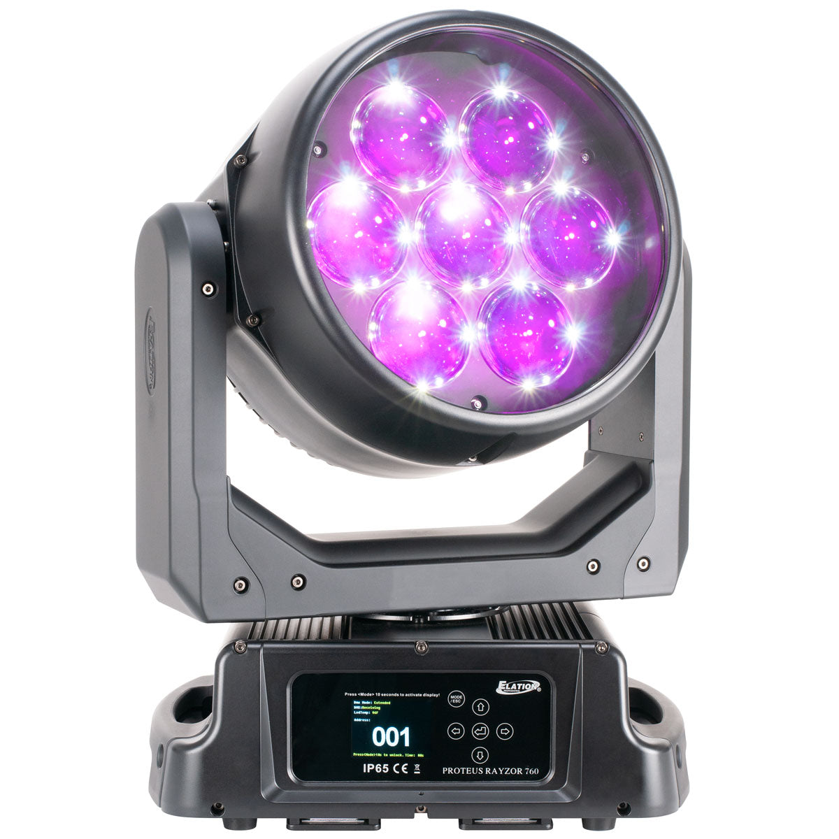 Elation Proteus Rayzor 760 - 7x60W RGBW IP MH Automated Fixture, purple