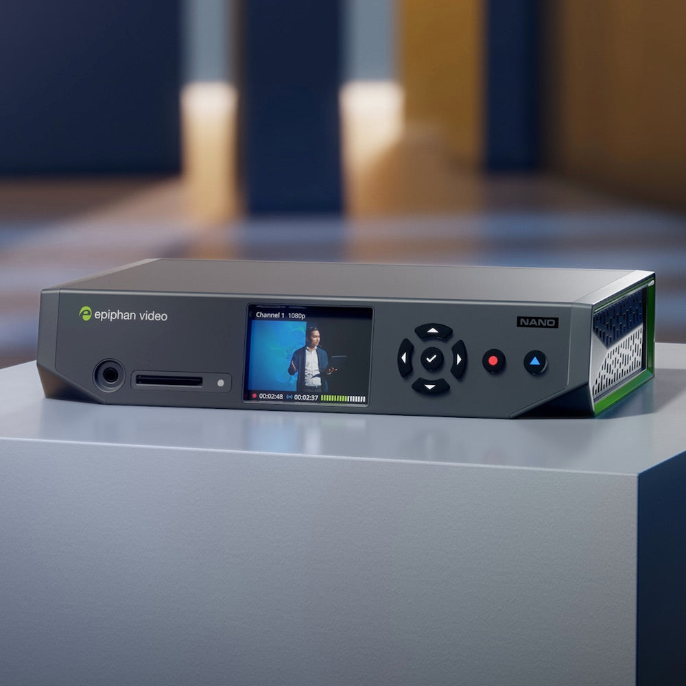 Epiphan Pearl Nano Portable Hardware Encoder for Live Production, on a table