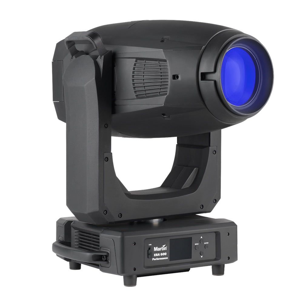 Martin ERA 600 Performance - Moving Head, Framing & CMY Color Mixing, lit blue