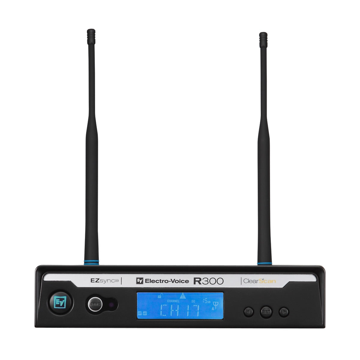 Electro-Voice R300-HD Handheld System with PL22 Dynamic Microphone, receiver front