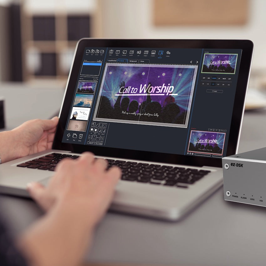 Lumantek ez-DSK Live CG Generator - Video Distributor and Converter, desktop software interface