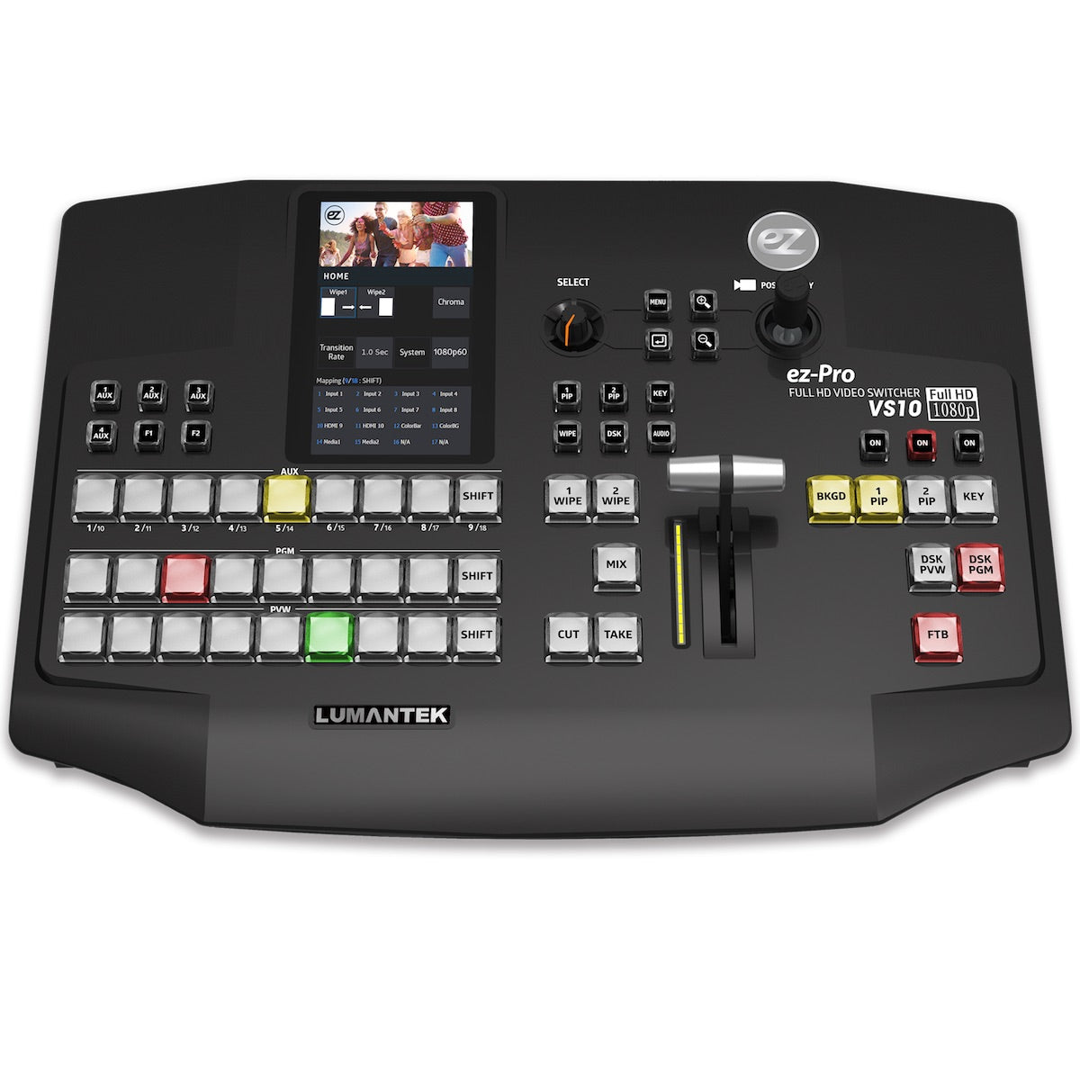 Lumantek ez-Pro VS10 10x1 Full HD Video Switcher, front