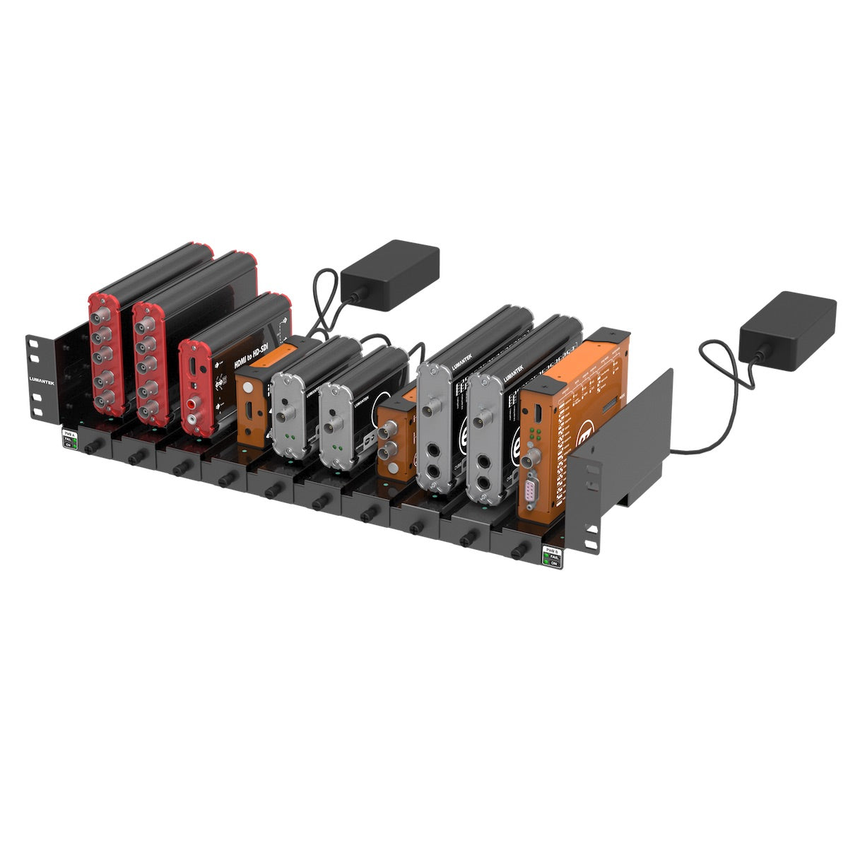 Lumantek ez-Rack Rack-mount Kit for Lumantek Converters, angels view