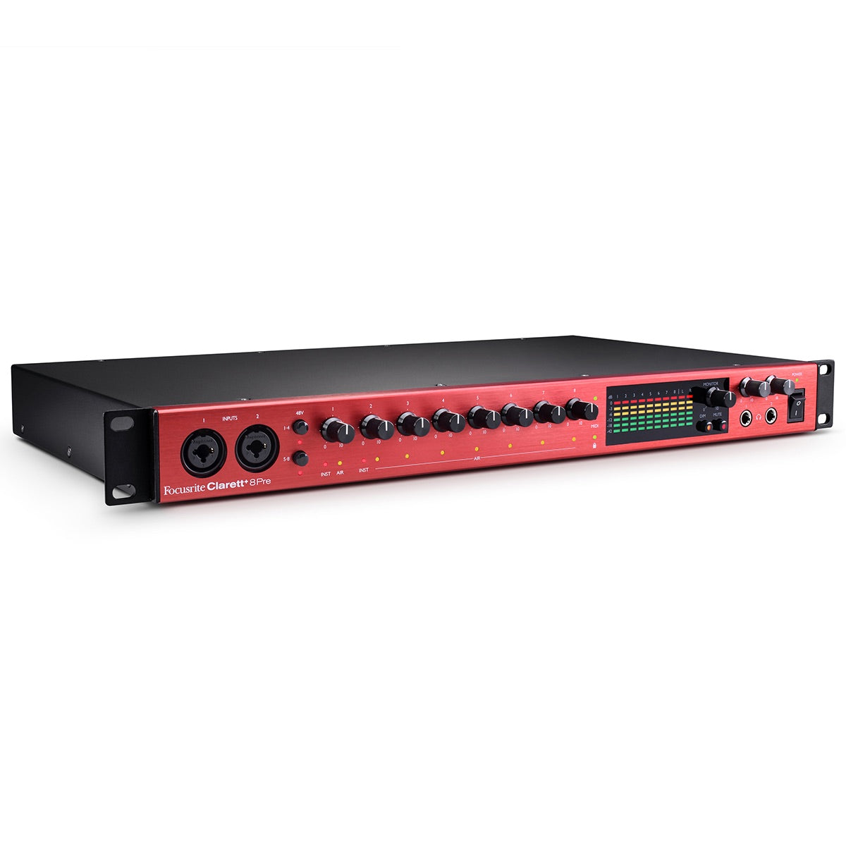 Focusrite Clarett+ 8Pre - USB-C Audio Interface with 18-in/20-out, left